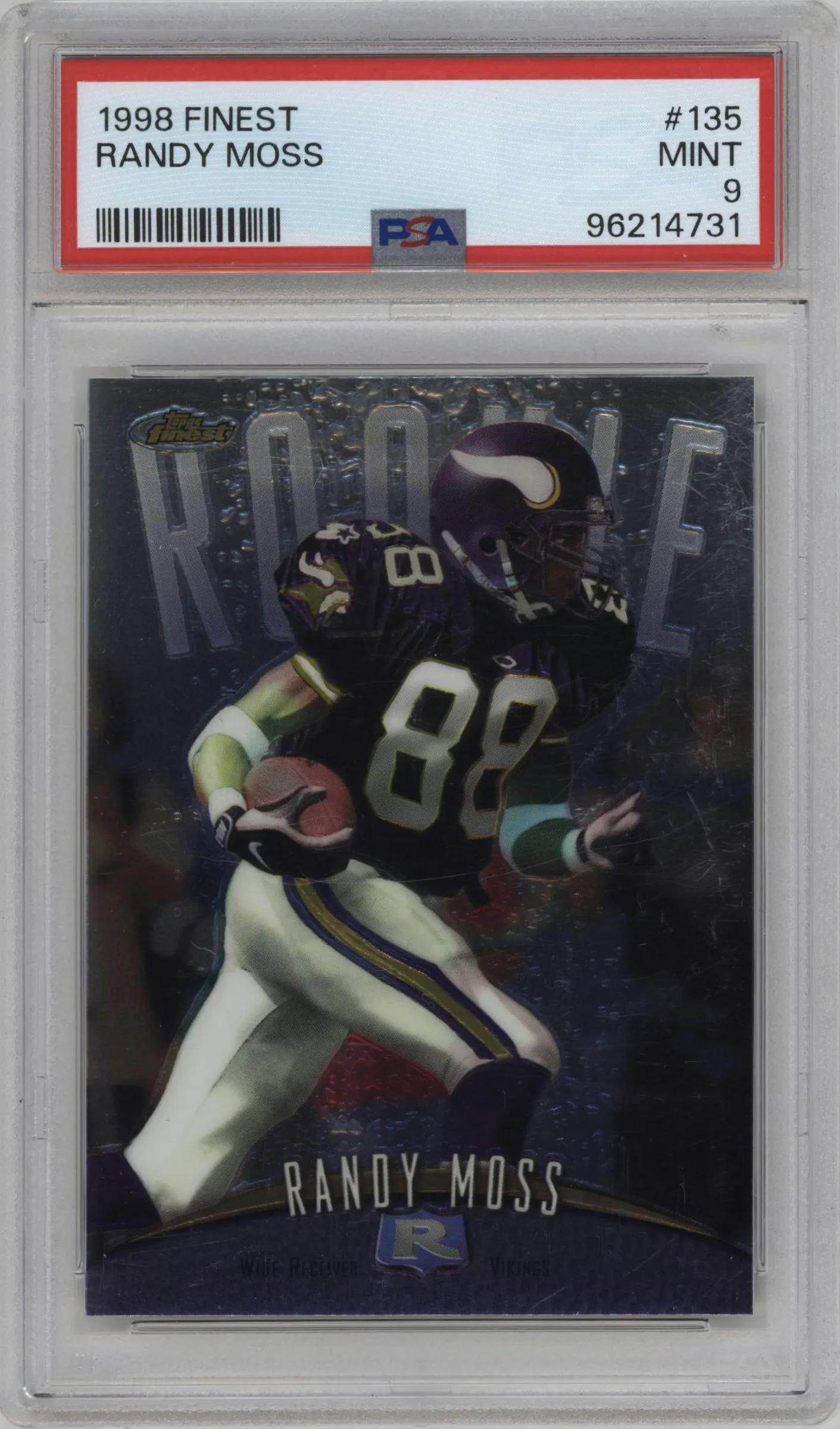 1998 Topps Finest Randy Moss #135 PSA 9