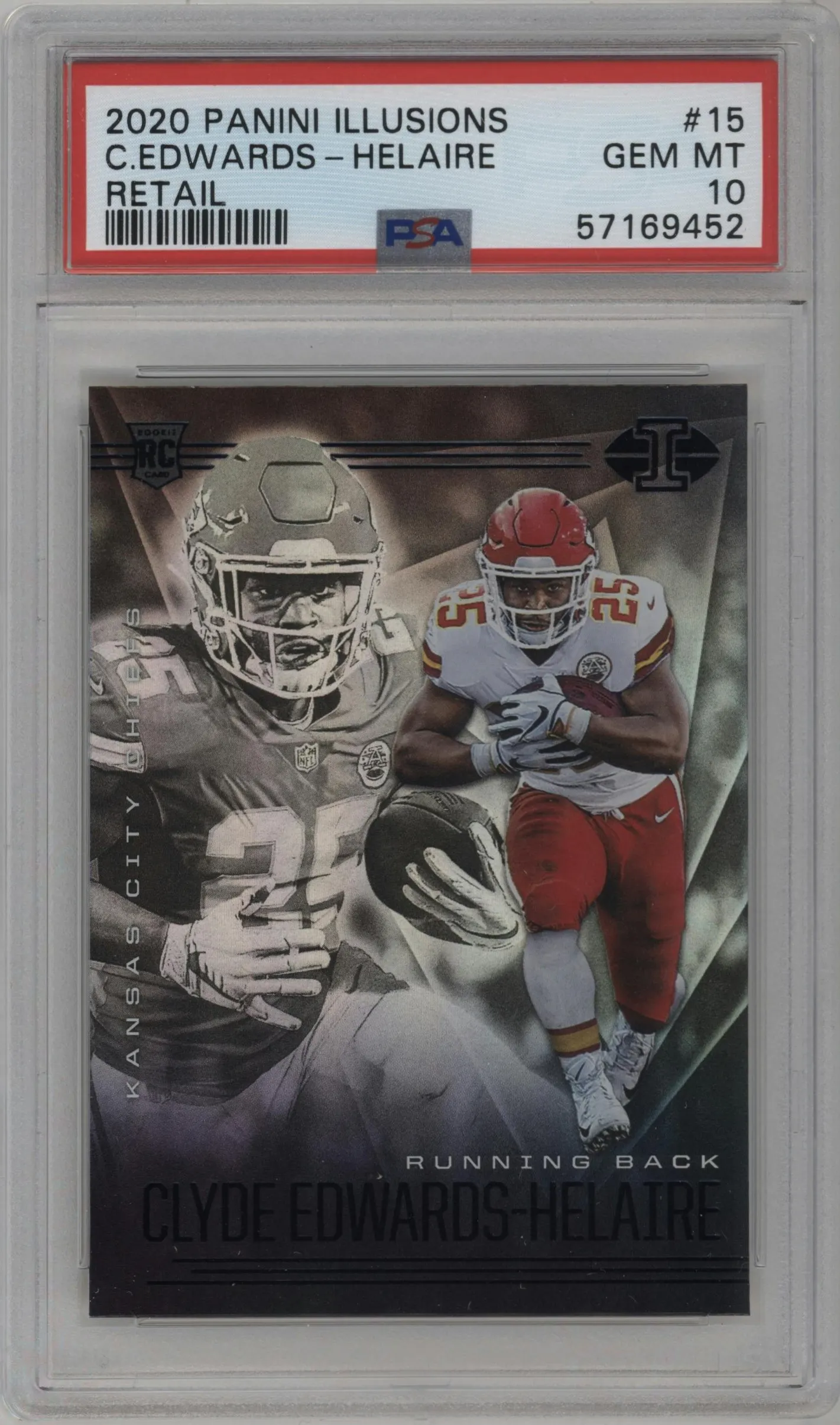 2020 Panini Illusions Clyde Edwards-Helaire Retail #15 PSA 10