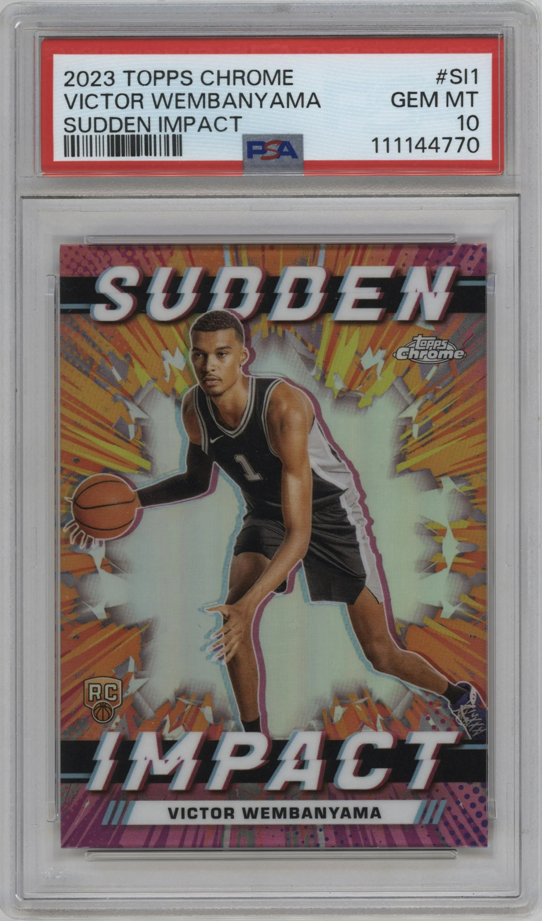 2023 Topps Chrome Sudden Impact Victor Wembanyama #SI-1 PSA 10