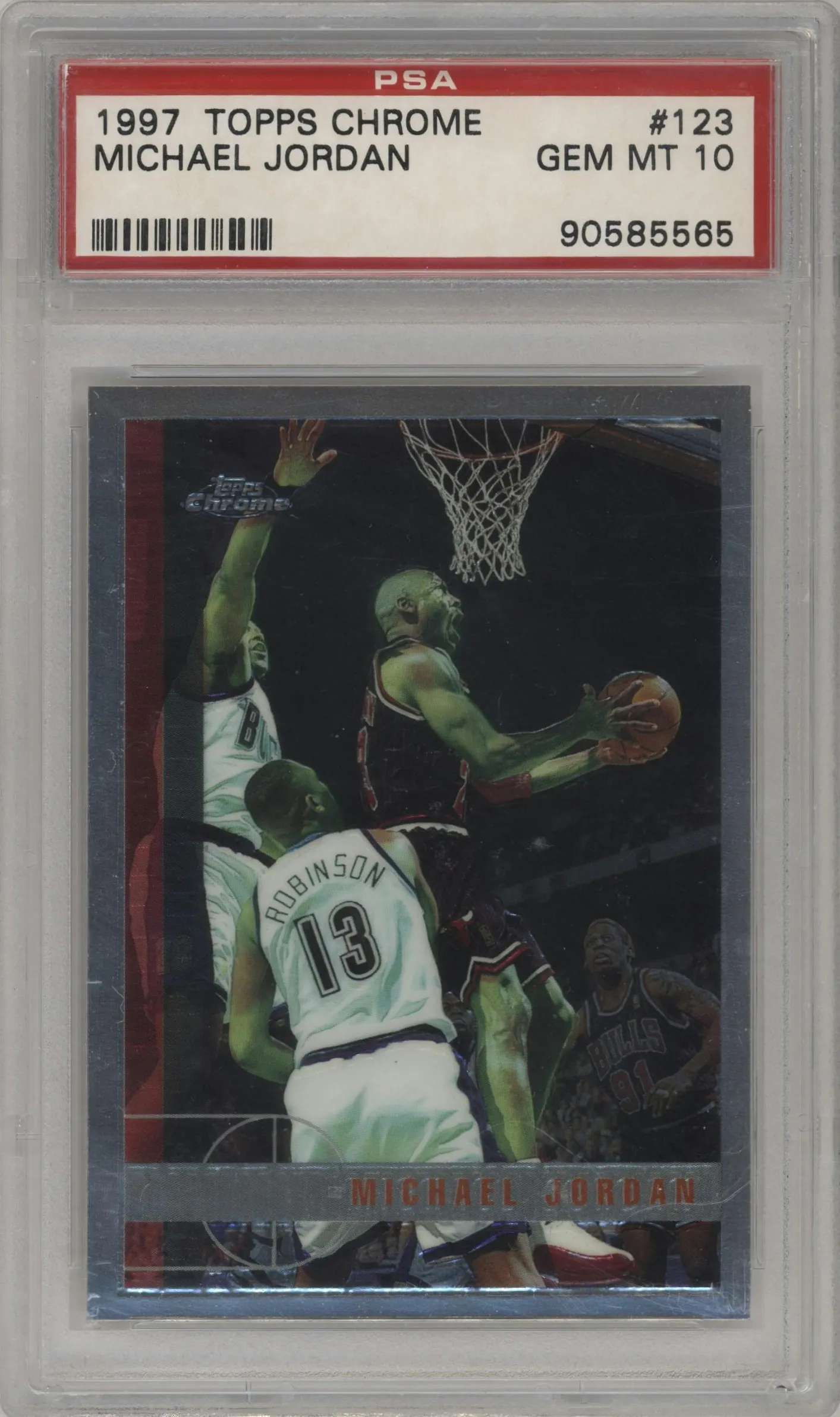 1997 Topps Chrome Michael Jordan #123 PSA 10