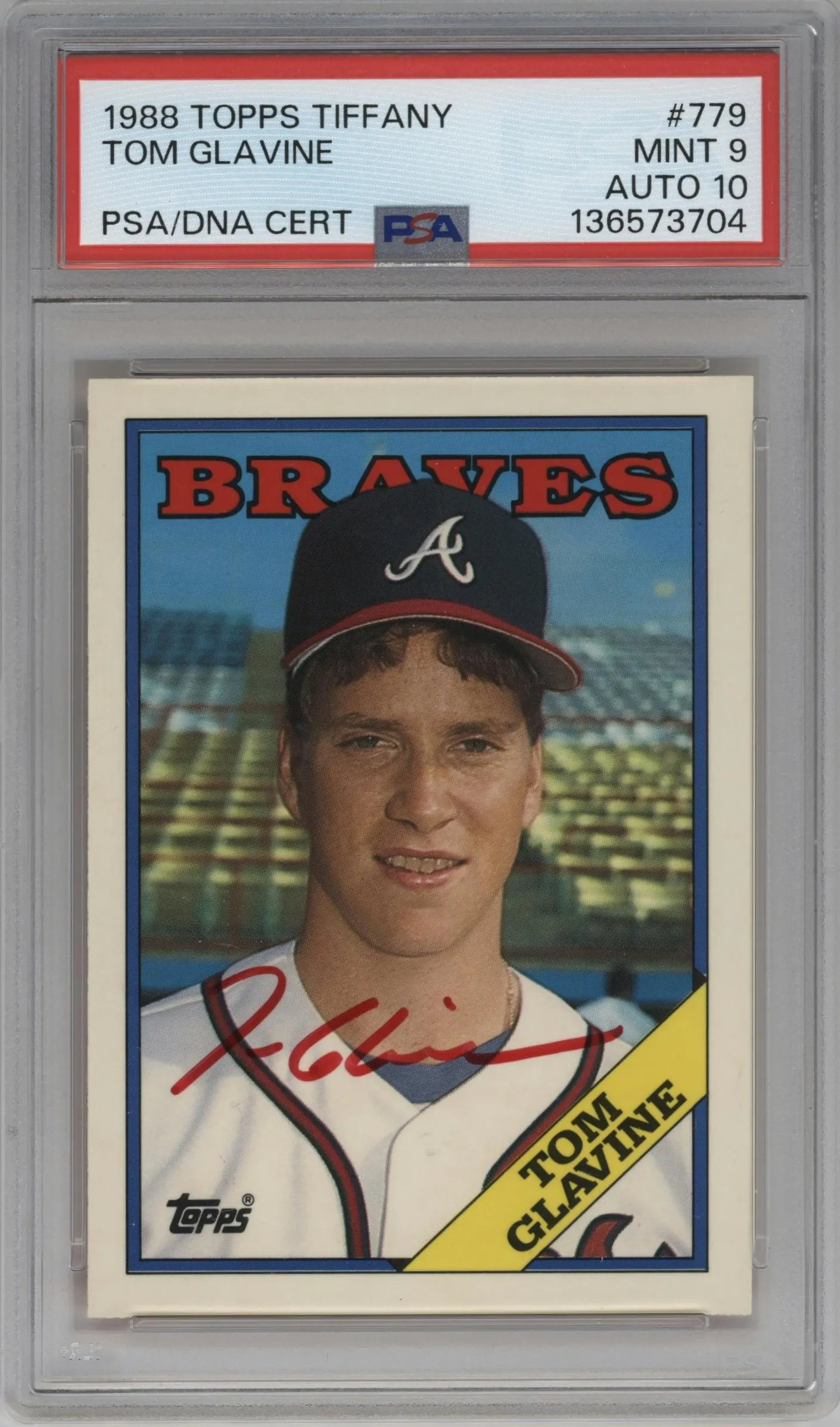1988 Topps Tom Glavine Tiffany #779 PSA 9