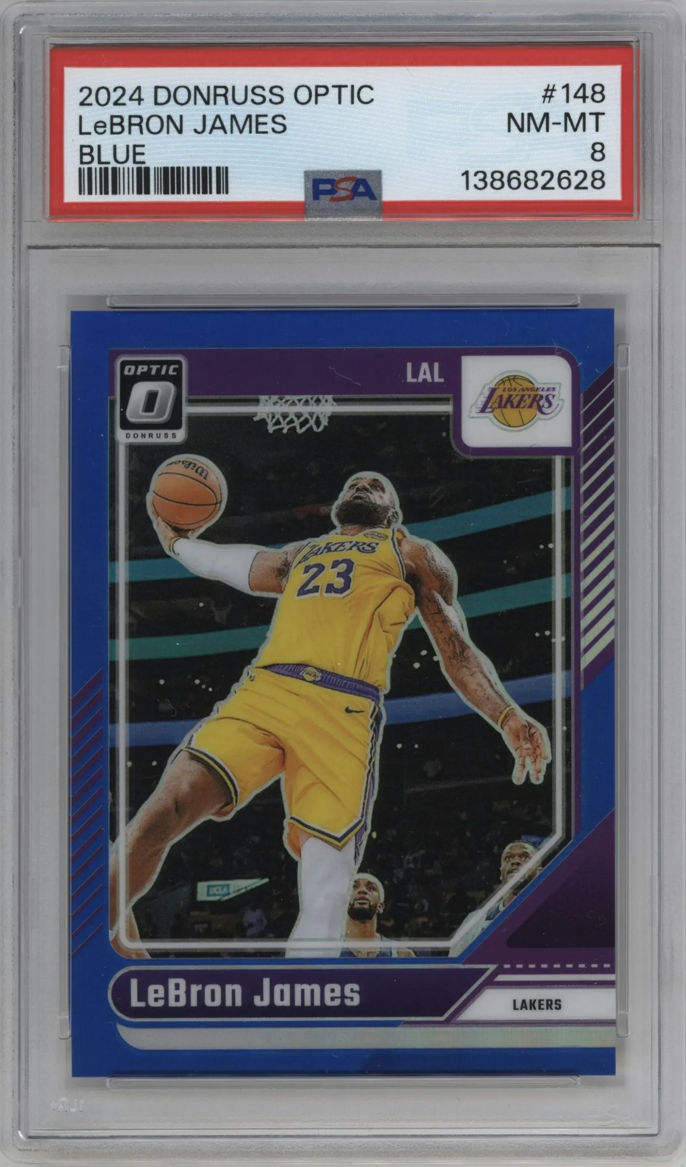 2024 Donruss Optic LeBron James Blue #148 PSA 8
