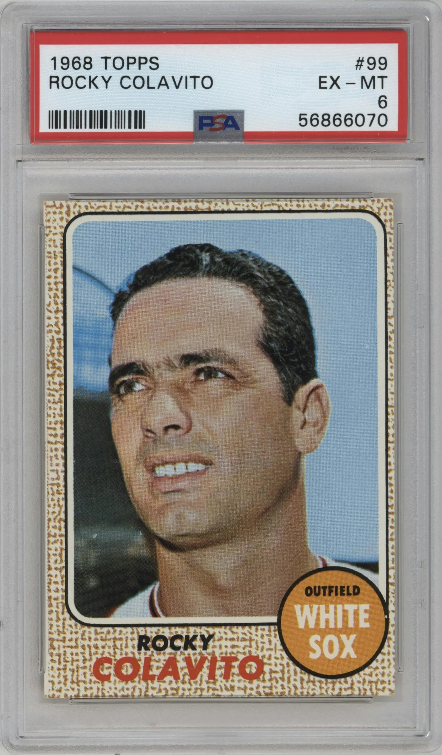 1968 Topps Rocky Colavito #99 PSA 6