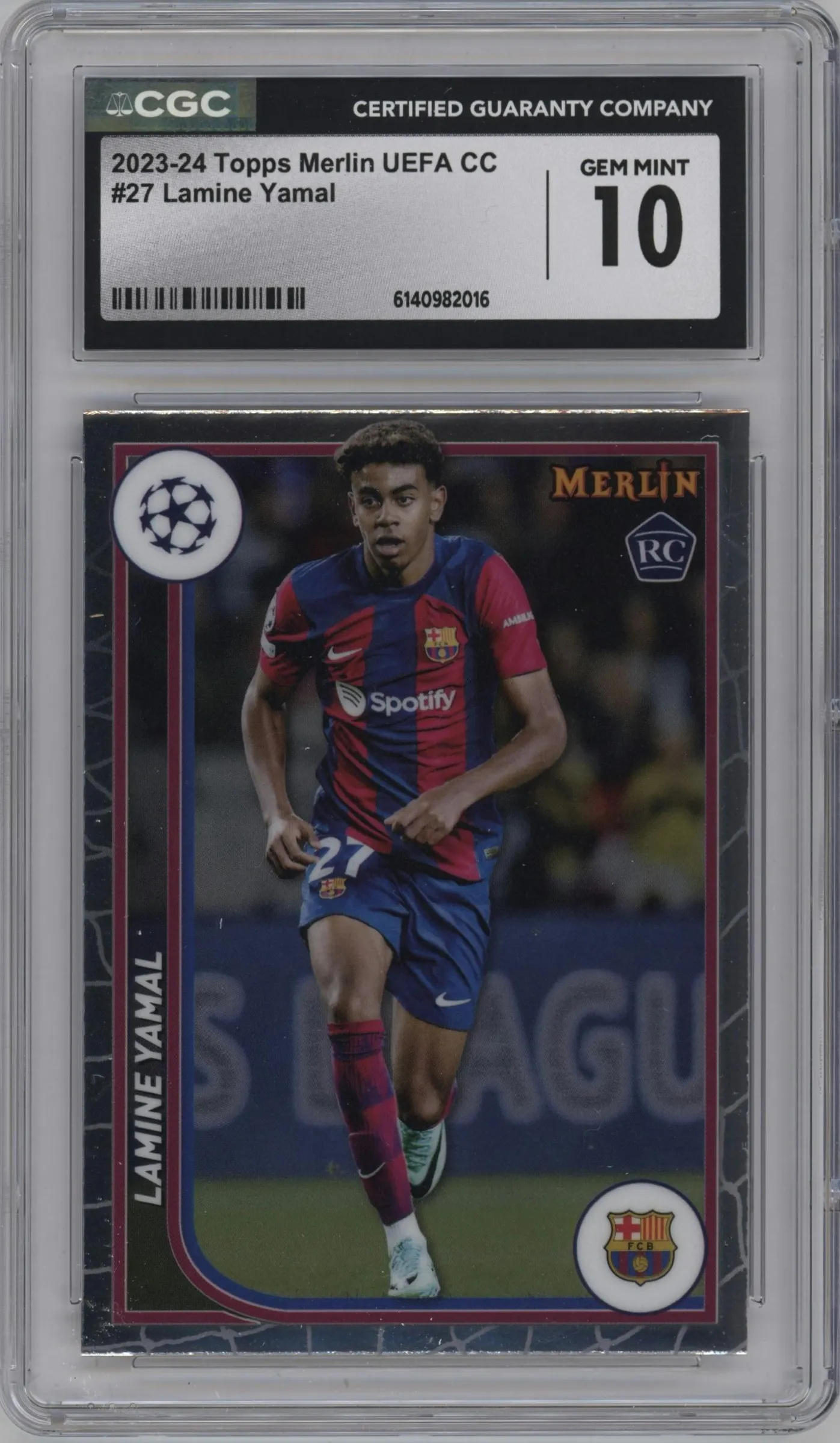 2023 Topps Merlin UEFA Club Competitions Lamine Yamal #27 CGC 10