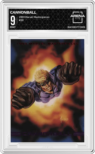1993 SkyBox Marvel Masterpieces Cannonball ARENA CLUB 9