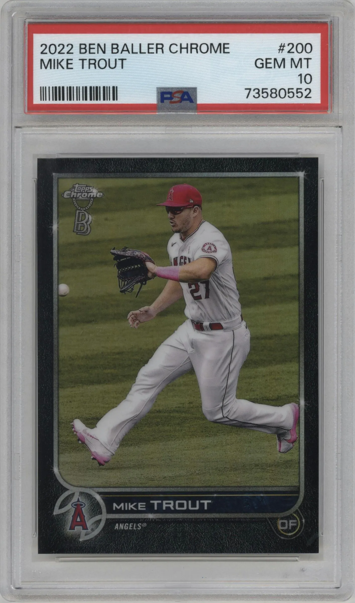 2022 Topps Chrome Ben Baller Mike Trout #200 PSA 10