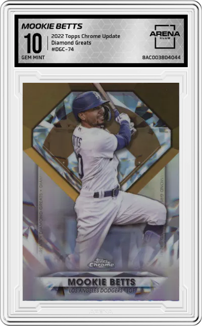 2022 Topps Chrome Update Diamond Greats Mookie Betts #DGC-74 ARENA CLUB 10