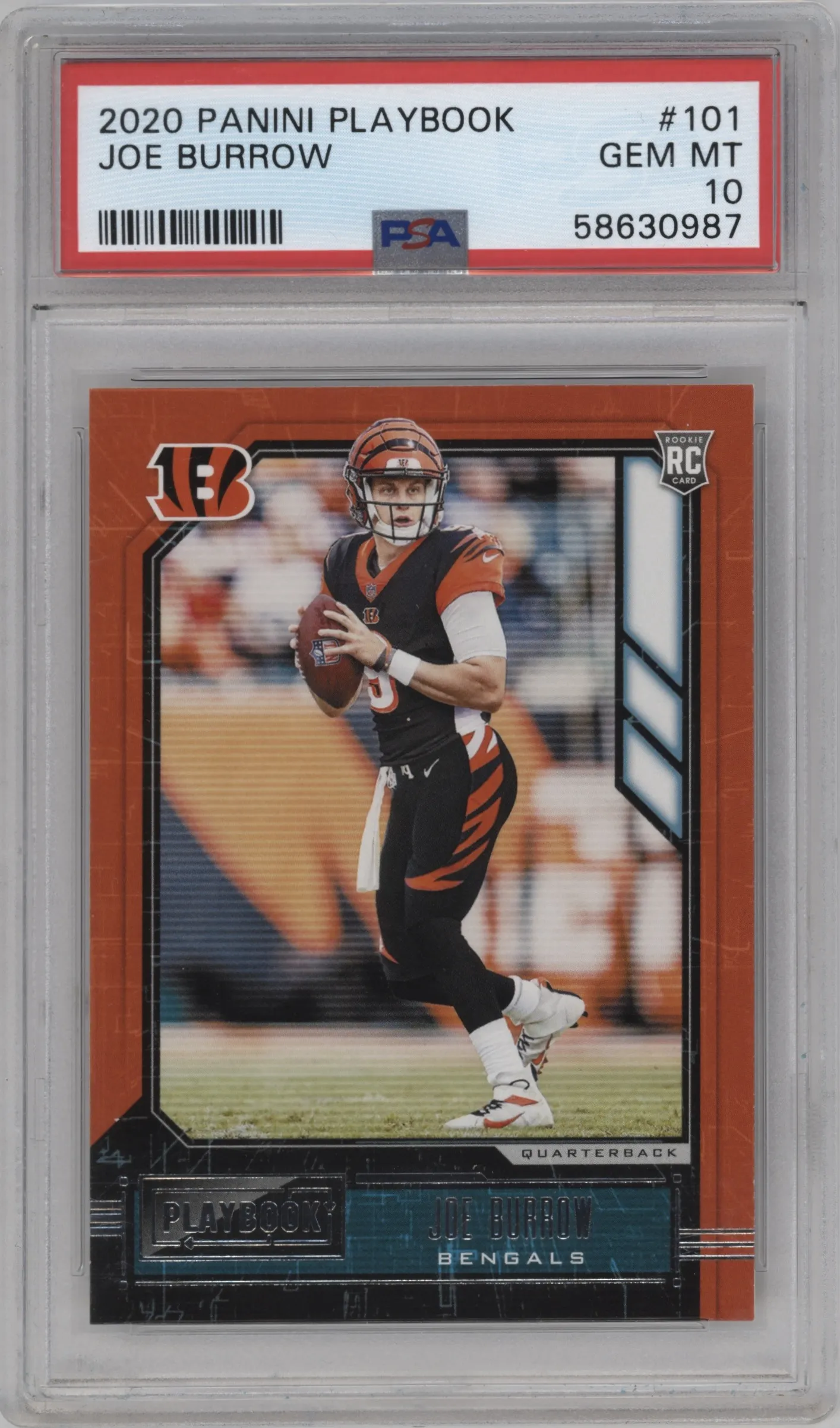 2020 Panini Playbook Joe Burrow #101 PSA 10
