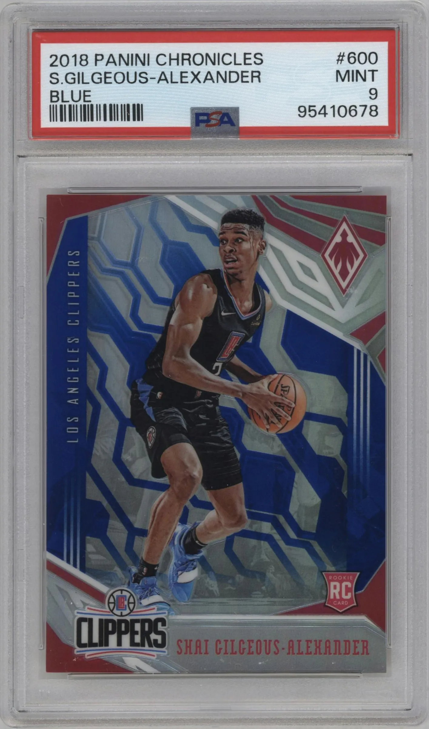 2018 Panini Chronicles Phoenix Shai Gilgeous-Alexander Blue #600 PSA 9