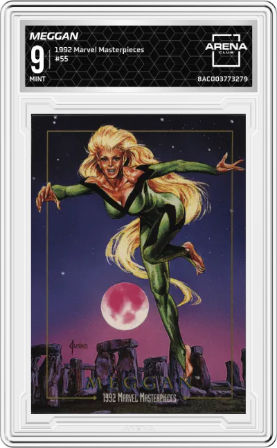 1992 SkyBox Marvel Masterpieces Meggan ARENA CLUB 9