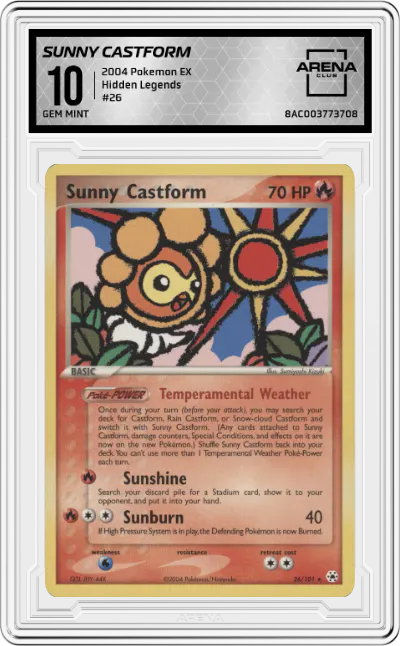 2004 Pokemon EX Hidden Legends Sunny Castform ARENA CLUB 10