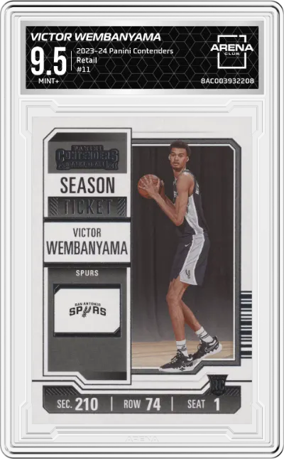 2023 Panini Contenders Victor Wembanyama Retail #11 ARENA CLUB 9.5