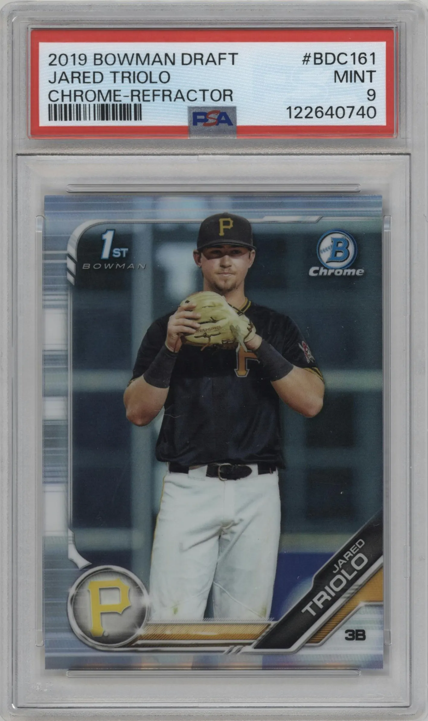 2019 Bowman Draft Chrome Jared Triolo Refractor PSA 9