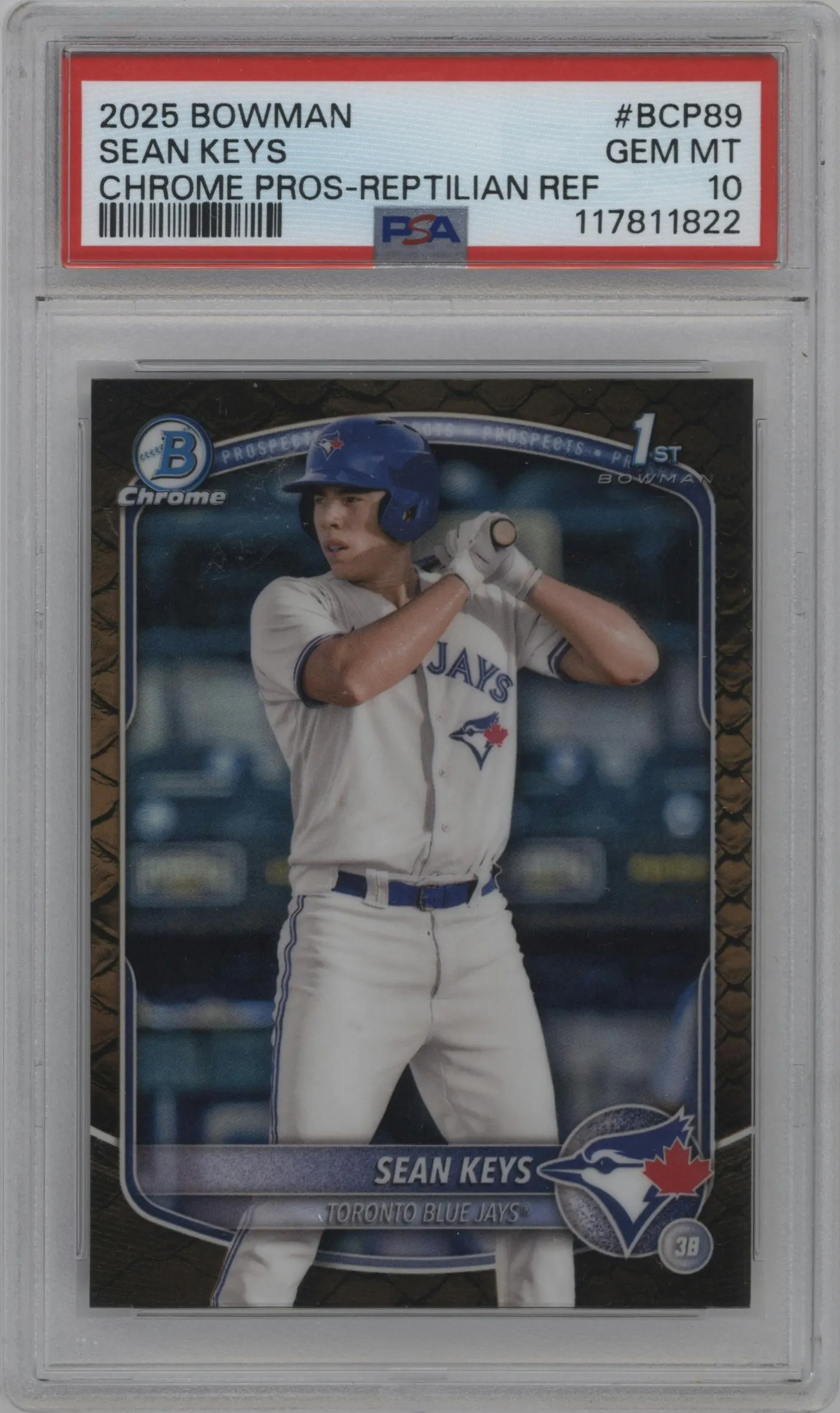 2025 Bowman Chr.Pros Sean Keys Reptilian Refractor #BCP-89 PSA 10