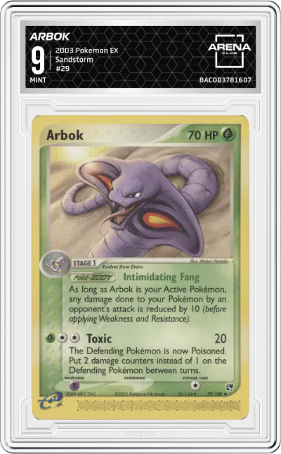 2003 Pokemon EX Sandstorm Arbok #29 ARENA CLUB 9