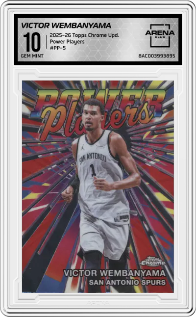 2025 Topps Chrome Update Power Players Victor Wembanyama #PP-5 ARENA CLUB 10