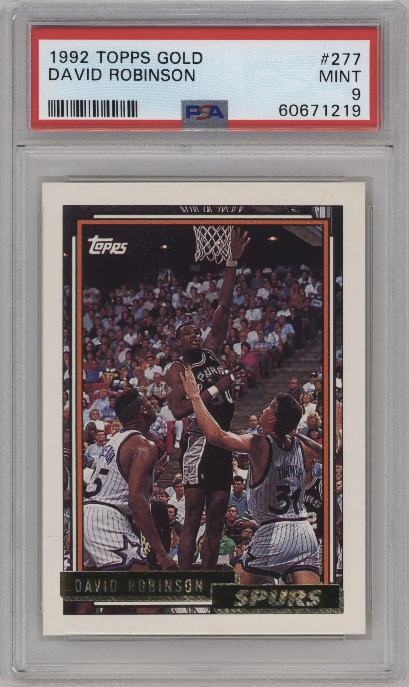 1992 Topps David Robinson Gold #277 PSA 9