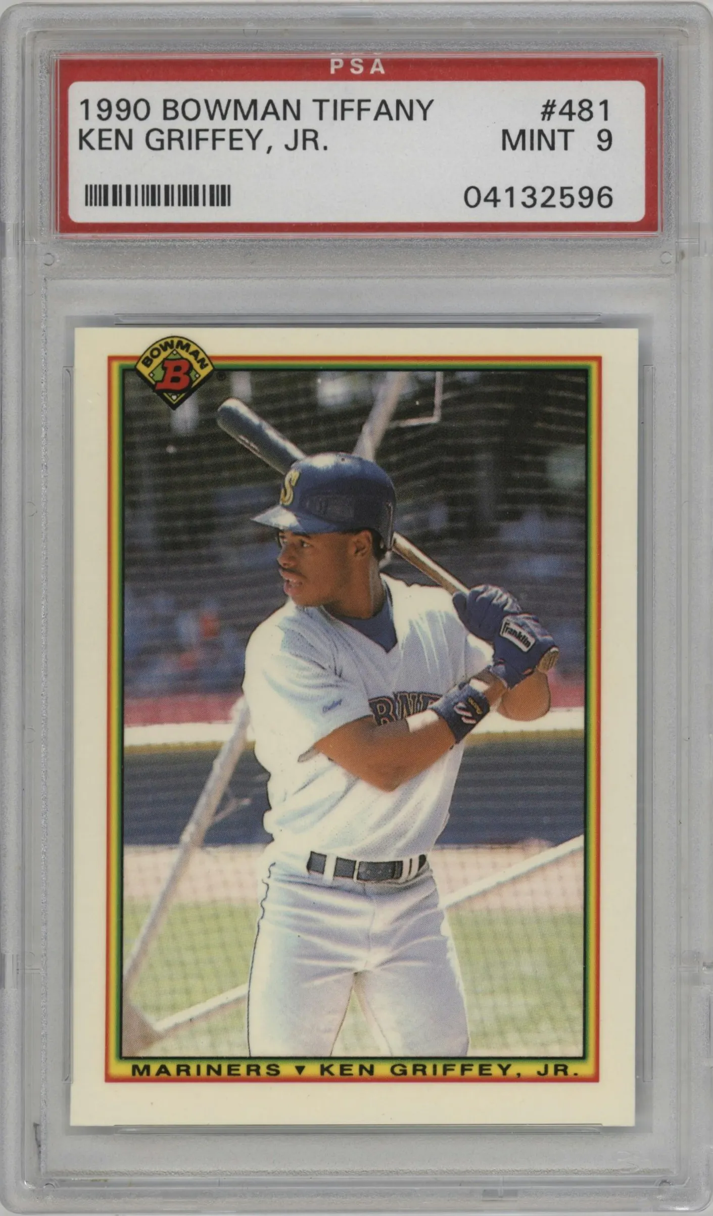 1990 Bowman Ken Griffey, Jr. Tiffany #481 PSA 9