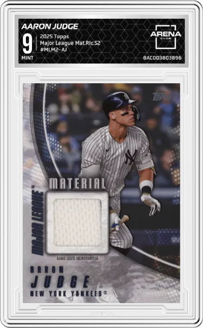2025 Topps Major League Mat.Rlc.S2 Aaron Judge #MLM2-AJ ARENA CLUB 9