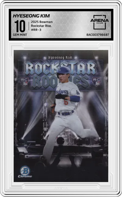 2025 Bowman Rockstar Rke. Hyeseong Kim #RR-3 ARENA CLUB 10