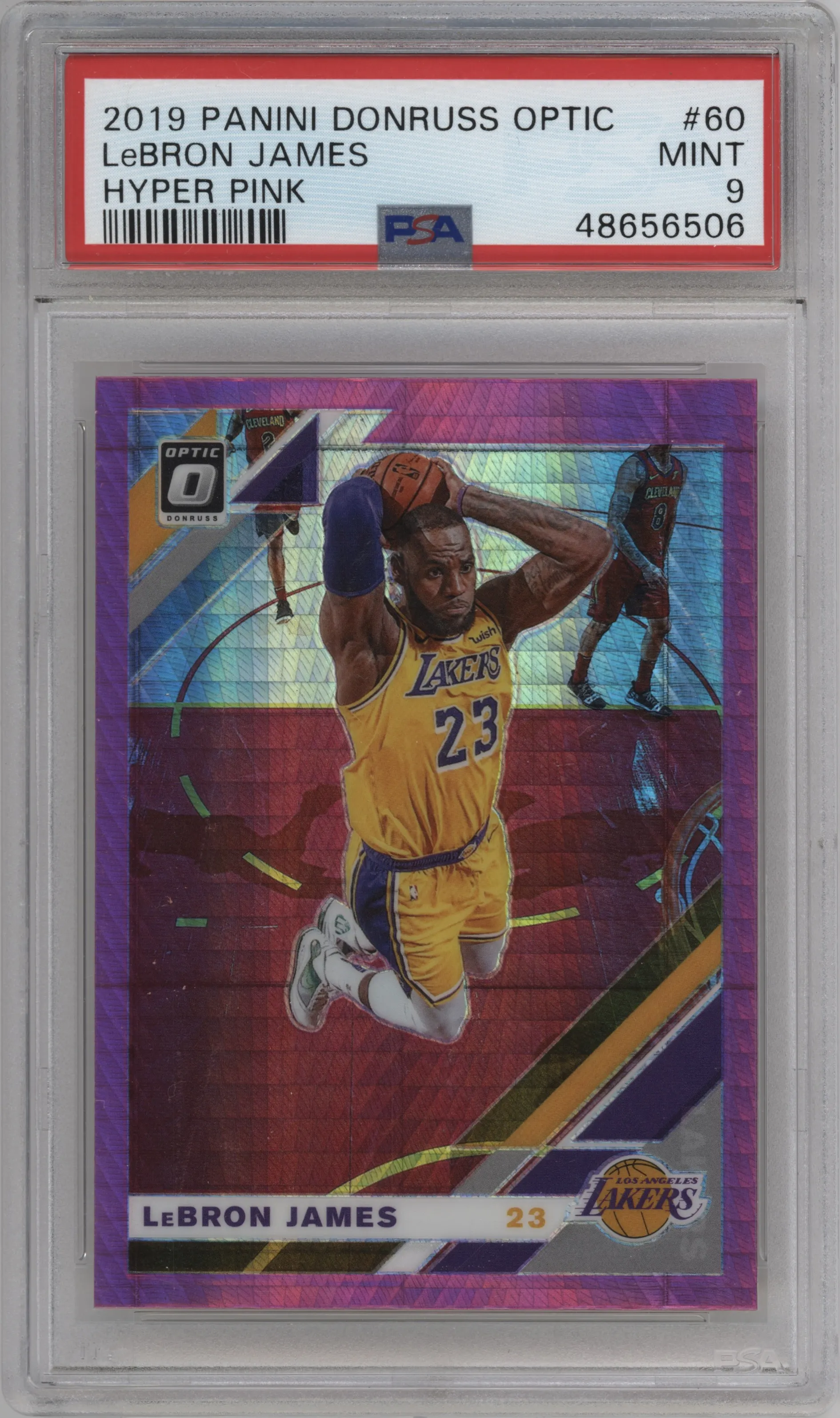 2019 Panini Donruss Optic LeBron James Hyper Pink #60 PSA 9