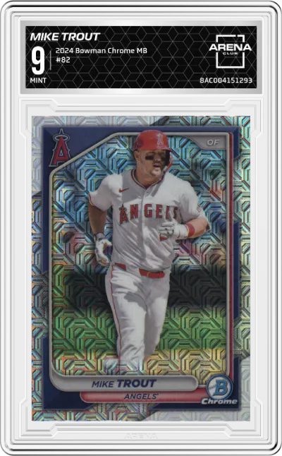 2024 Bowman Chrome Mega Box Mike Trout #82 ARENA CLUB 9