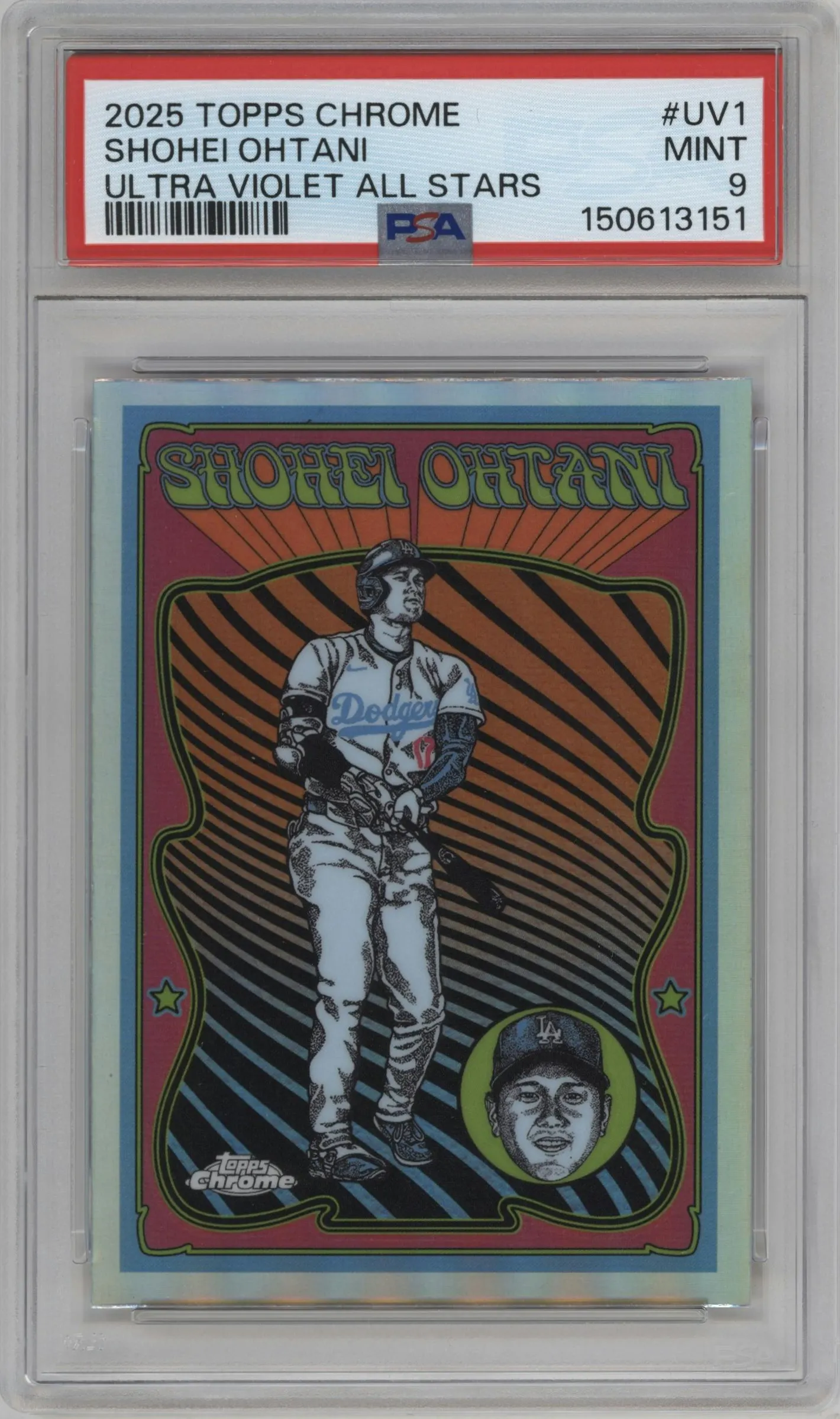 2025 Topps Chrome Ultra Violet All-Stars Shohei Ohtani #UV-1 PSA 9