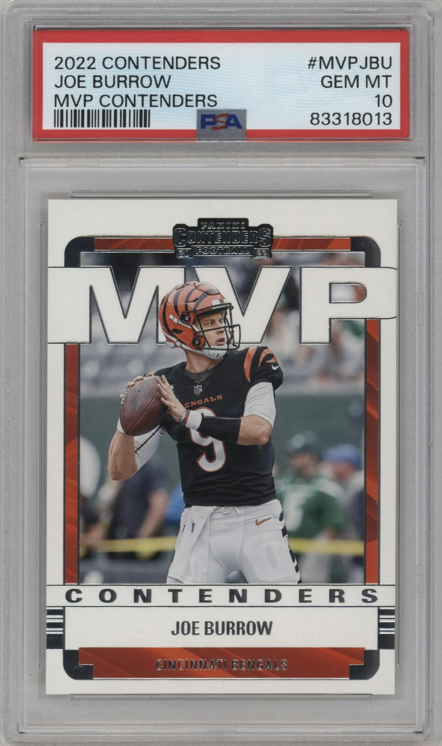 2022 Panini Contenders MVP Joe Burrow PSA 10