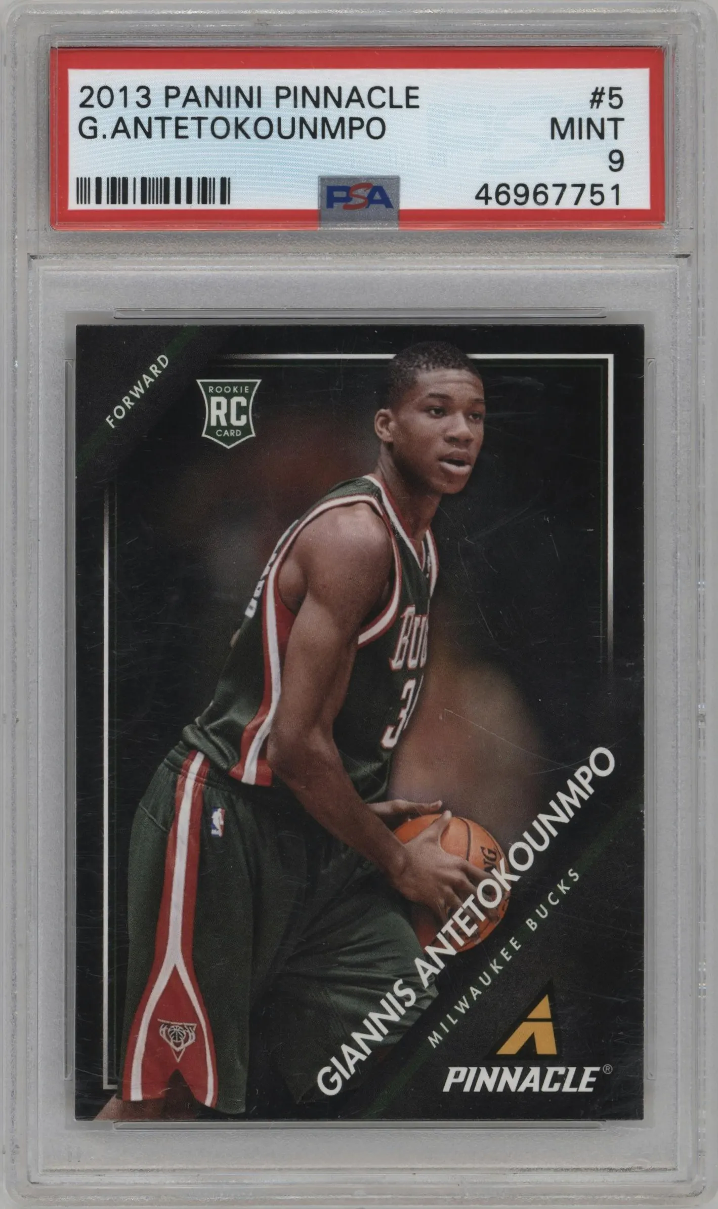 2013 Panini Pinnacle Giannis Antetokounmpo PSA 9