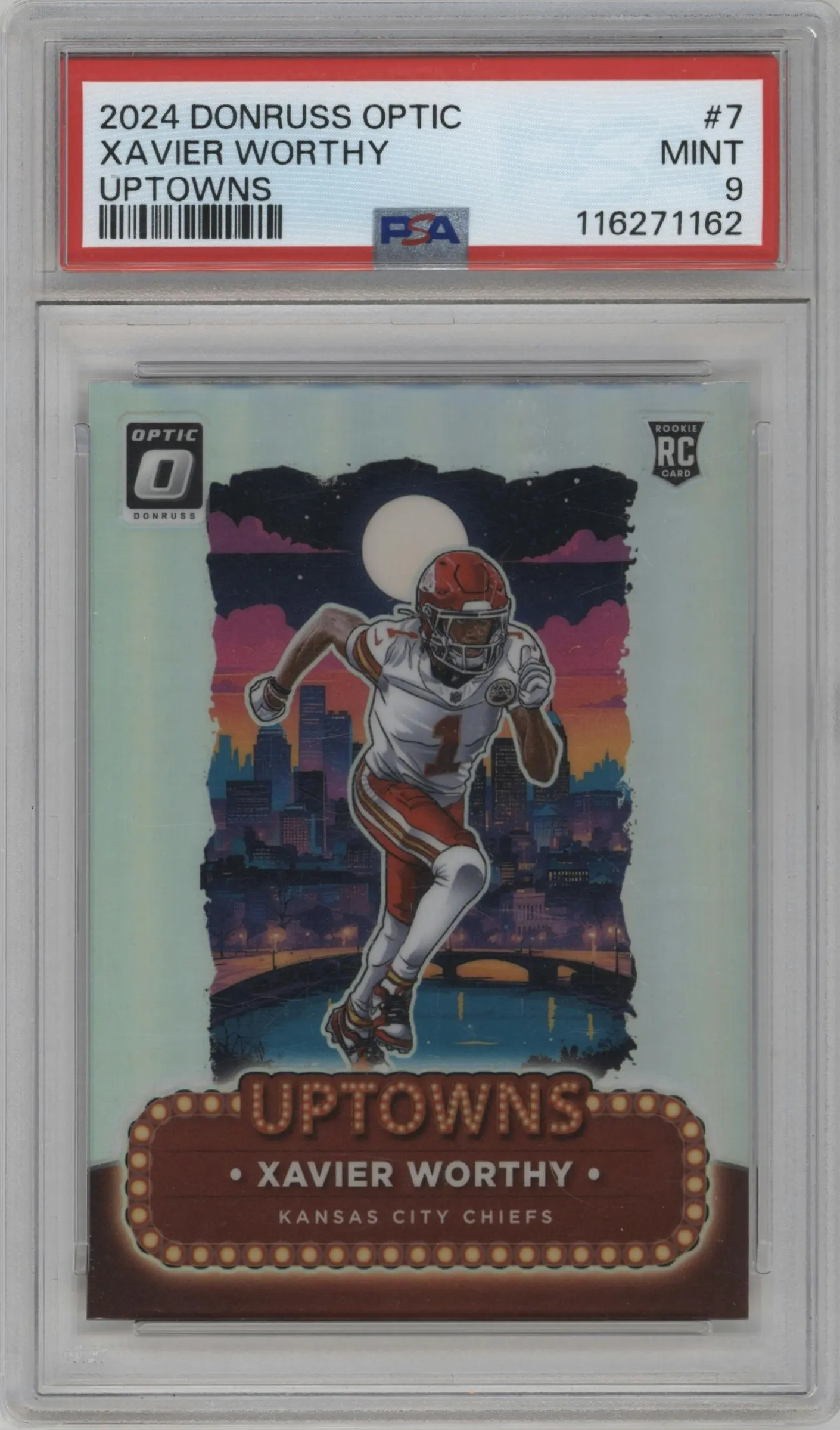 2024 Donruss Optic Uptowns Xavier Worthy #7 PSA 9