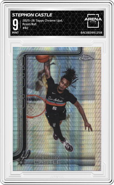 2025 Topps Chrome Update Stephon Castle Prism Refractor #82 ARENA CLUB 9