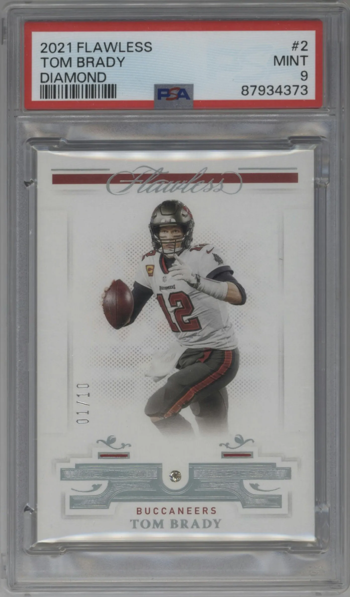 2021 Panini Flawless Tom Brady Diamonds #2 PSA 9