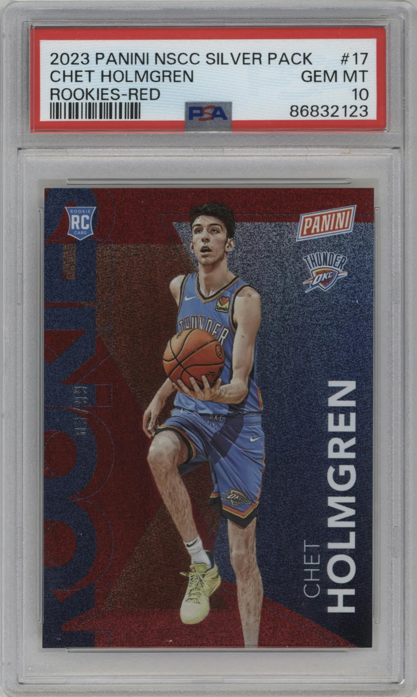2023 Panini The National VIP Rookies Chet Holmgren Red #RC17 PSA 10