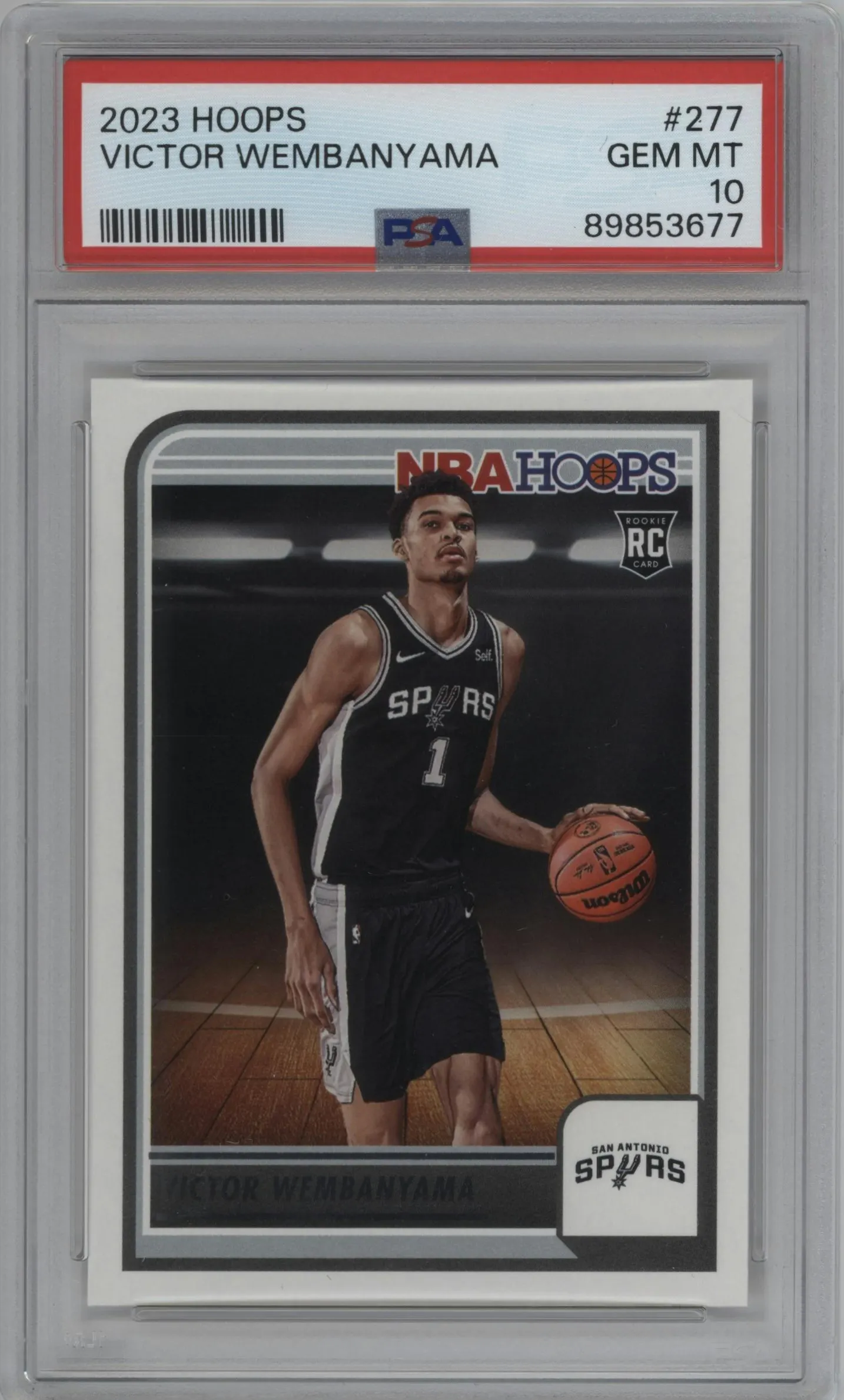 2023 Panini NBA Hoops Victor Wembanyama PSA 10