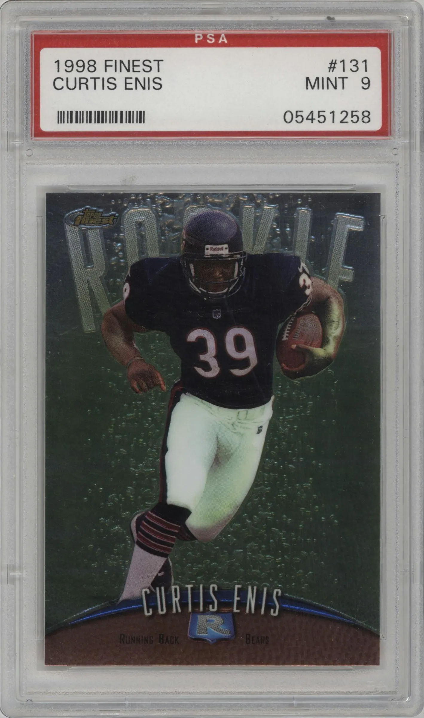 1998 Topps Finest Curtis Enis #131 PSA 9