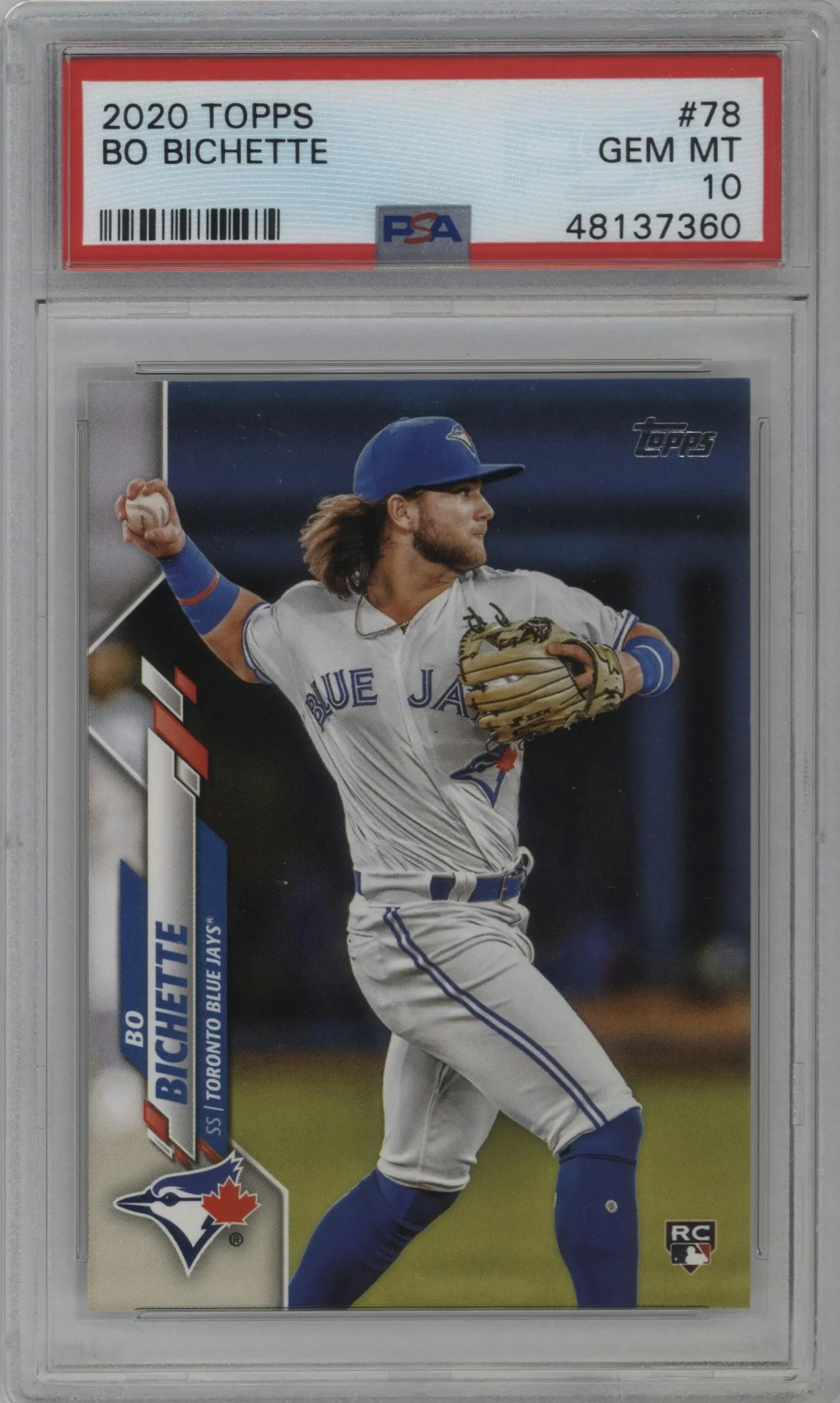 2020 Topps Series 1 Bo Bichette PSA 10