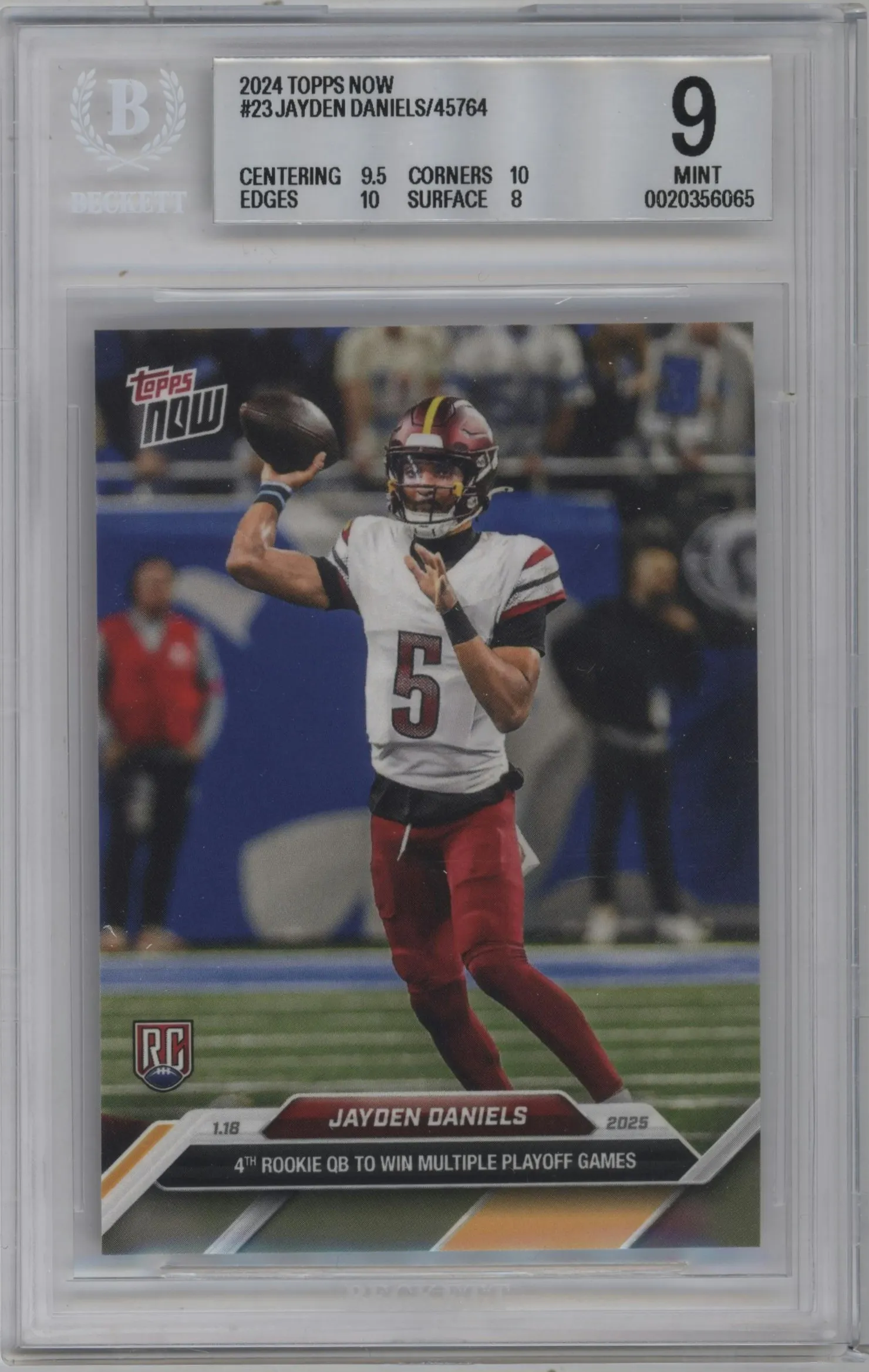 2024 Topps Now Jayden Daniels #23 BGS 9