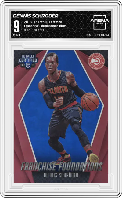 2016 Panini Totally Certified Franchise Foundations Dennis Schroder Blue ARENA CLUB 9