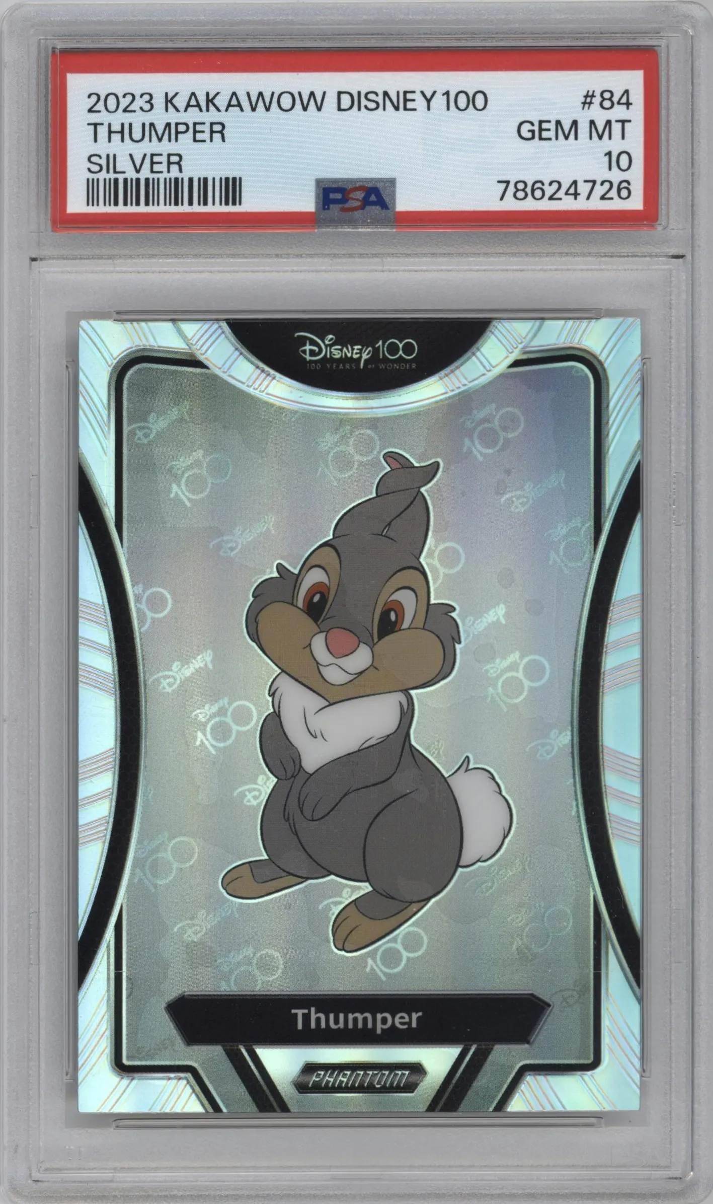 2023 Kakawow Disney 100 Thumper Silver #PD-B-84 PSA 10