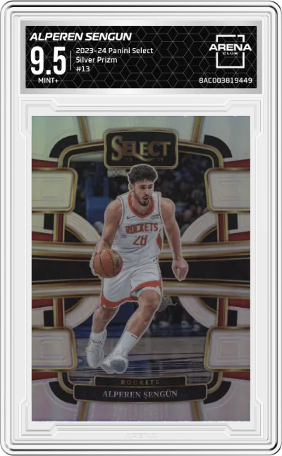 2023 Panini Select Alperen Sengun Silver Prizm ARENA CLUB 9.5
