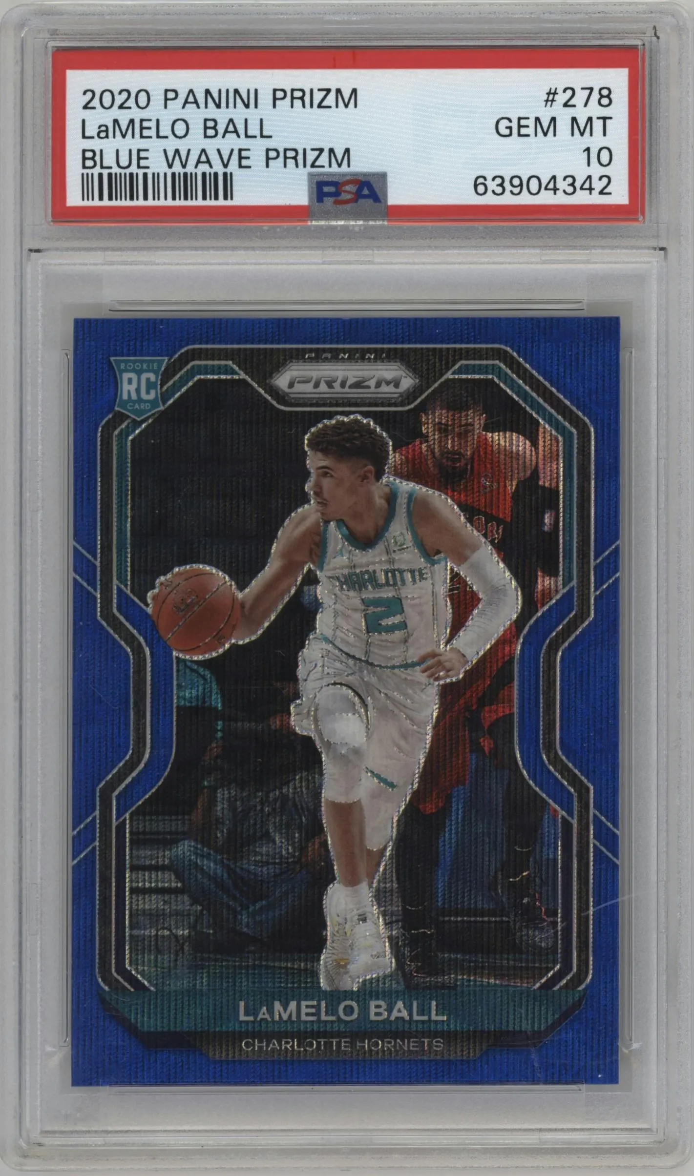 2020 Panini Prizm LaMelo Ball Blue Wave #278 PSA 10