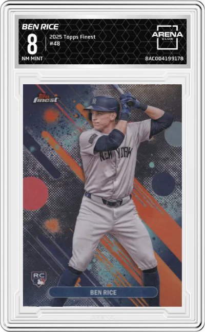 2025 Topps Finest Ben Rice #48 ARENA CLUB 8