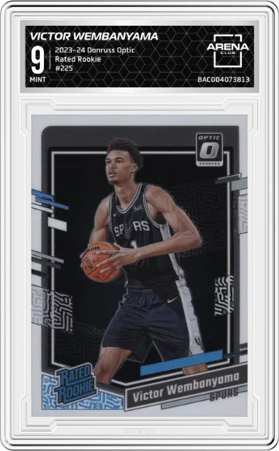 2023 Donruss Optic Rated Rookie Victor Wembanyama #225 ARENA CLUB 9