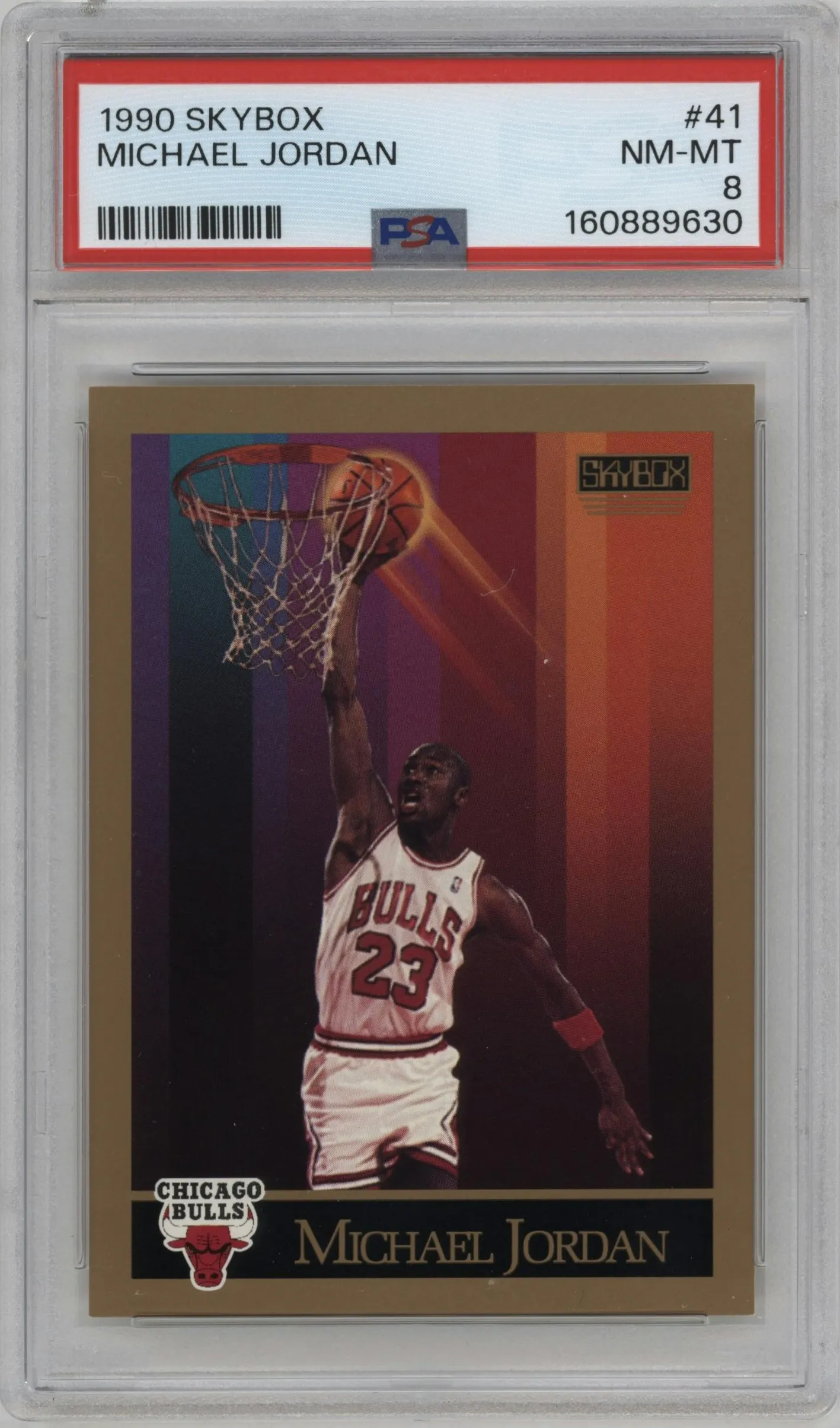 1990 SkyBox Michael Jordan #41 PSA 8