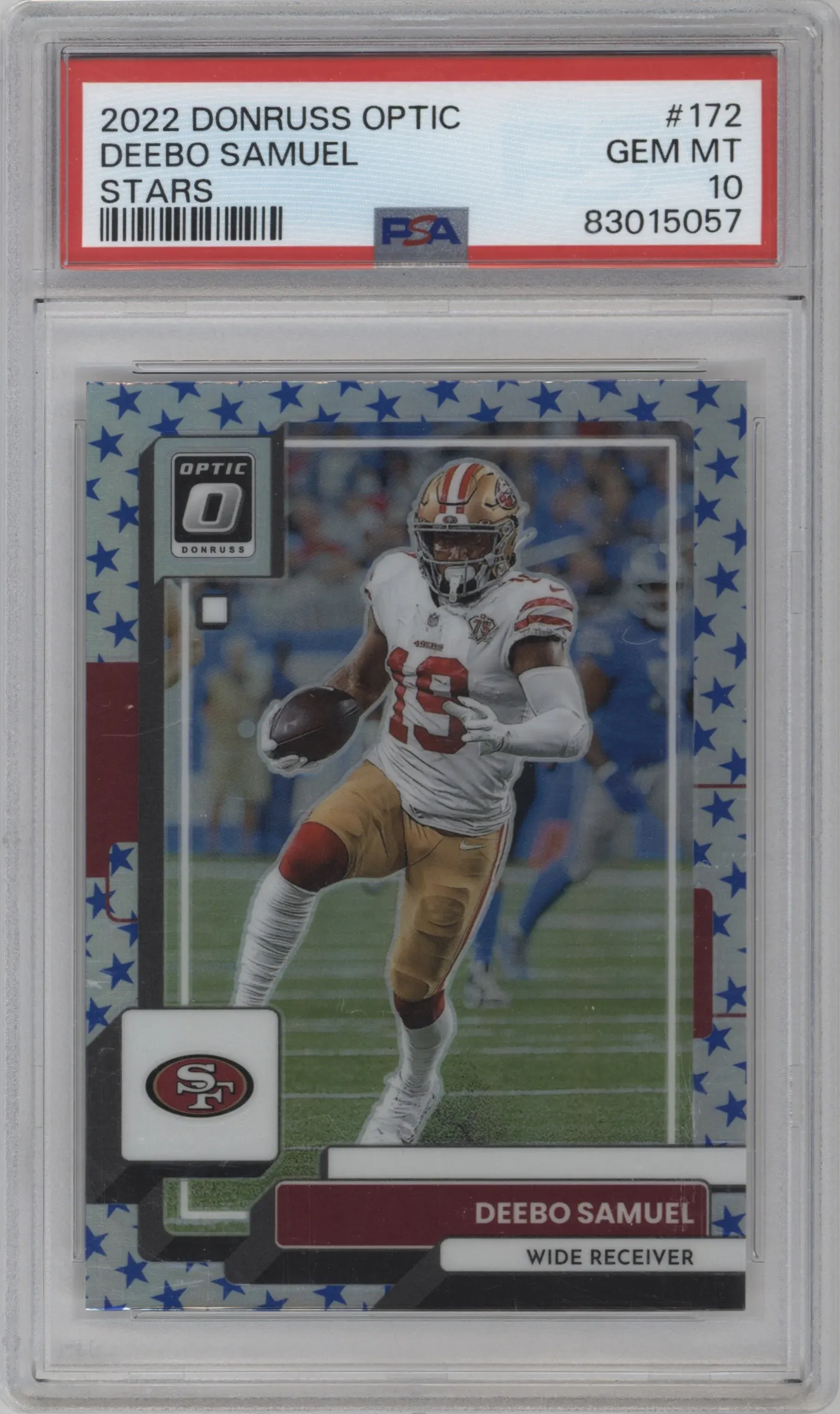 2022 Panini Donruss Optic Deebo Samuel Stars PSA 10