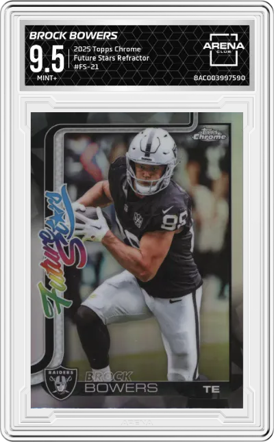 2025 Topps Chrome Future Stars Brock Bowers Refractor #FS-21 ARENA CLUB 9.5