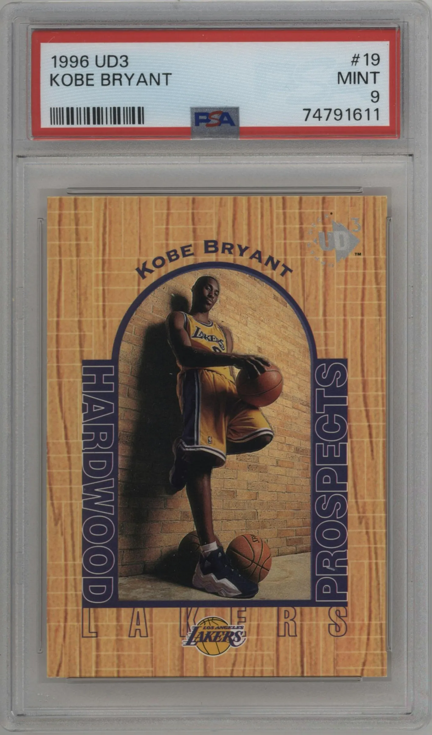 1996 Upper Deck UD3 Kobe Bryant #19 PSA 9
