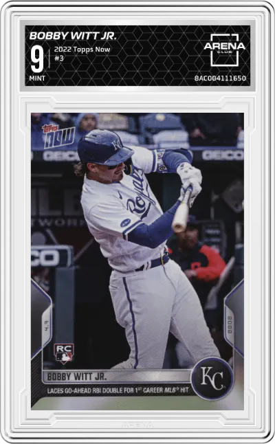 2022 Topps Now Bobby Witt Jr. #3 ARENA CLUB 9