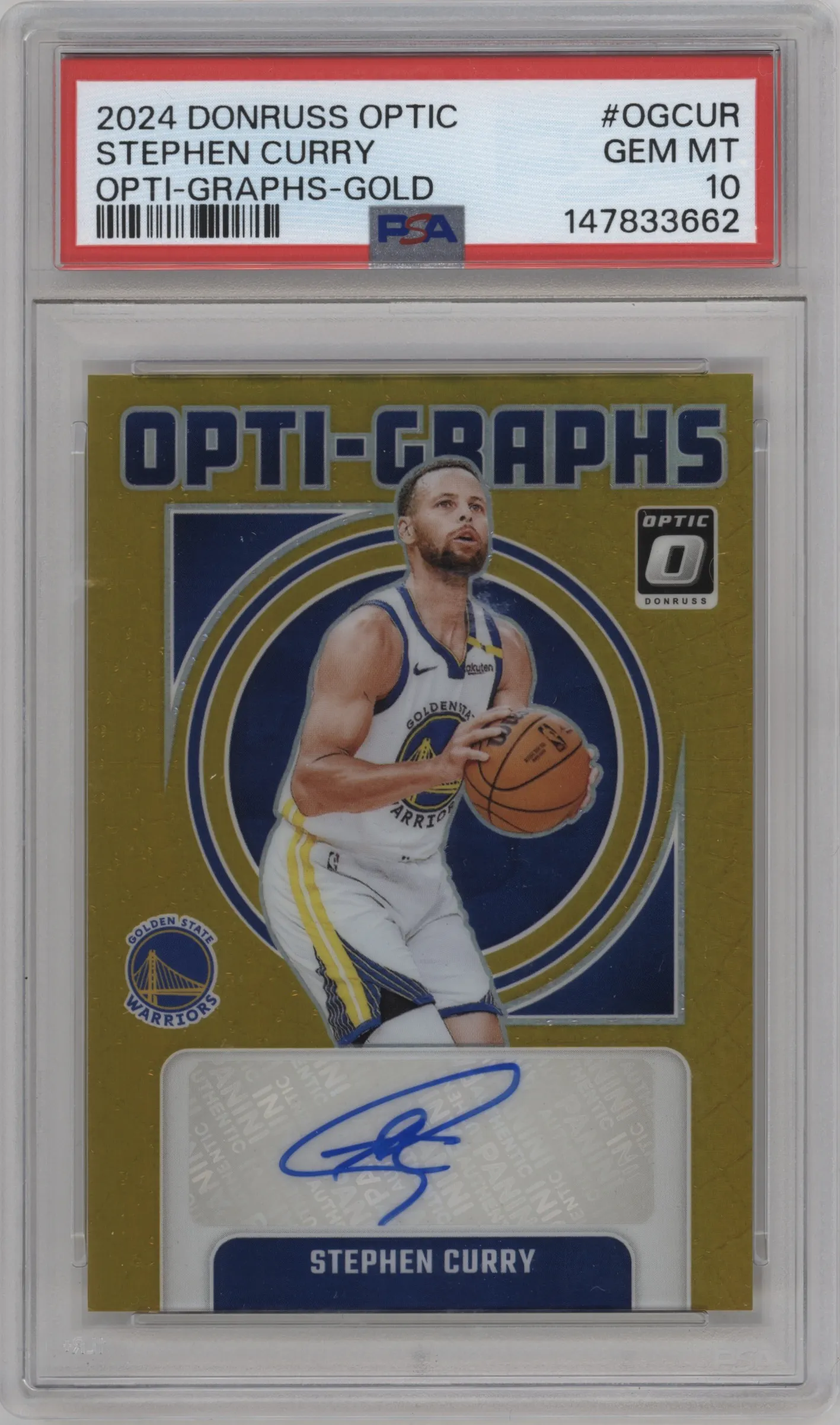 2024 Donruss Optic Opti-Graphs Stephen Curry Gold #OG-CUR PSA 10