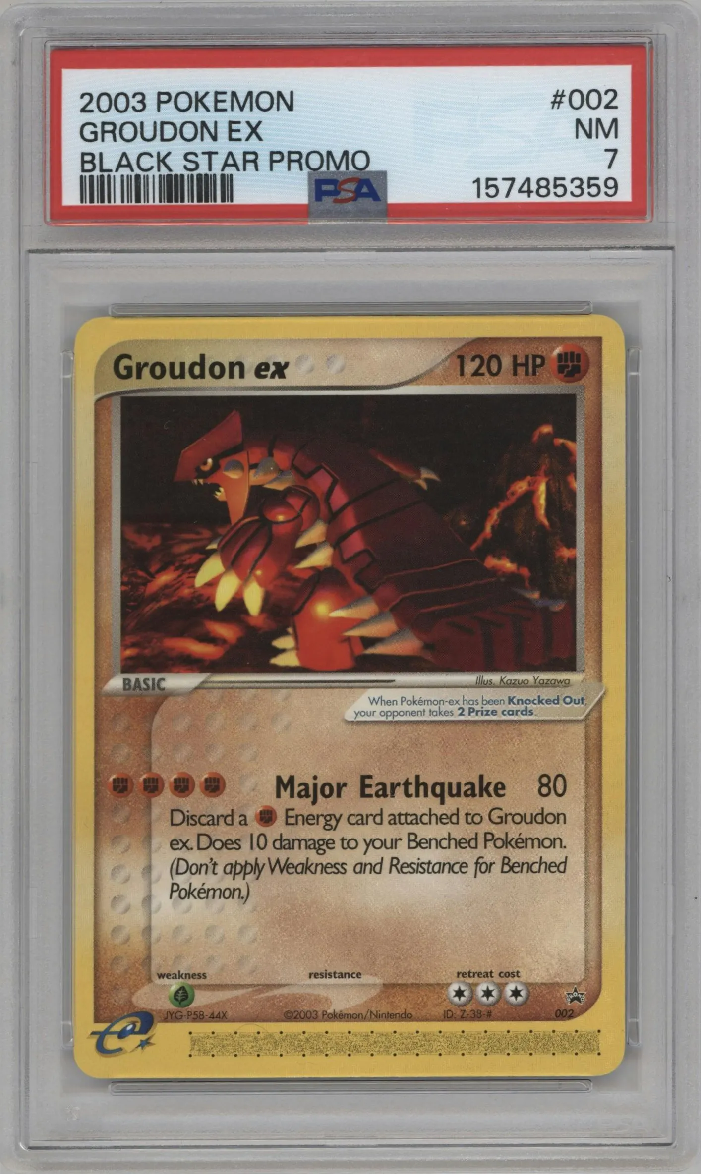 2003 Pokemon EX Groudon ex Nintendo Power Magazine #002 PSA 7